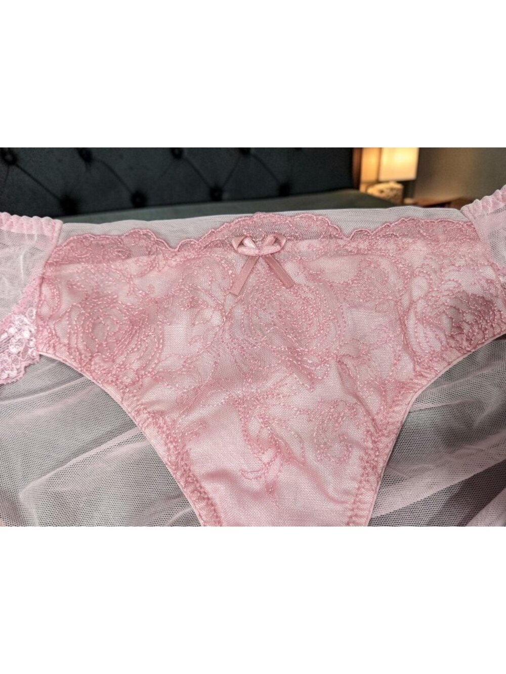 Bradelis New York Lace Panty Floral Lace Pink Size S NEW WITHOUT TAGS!